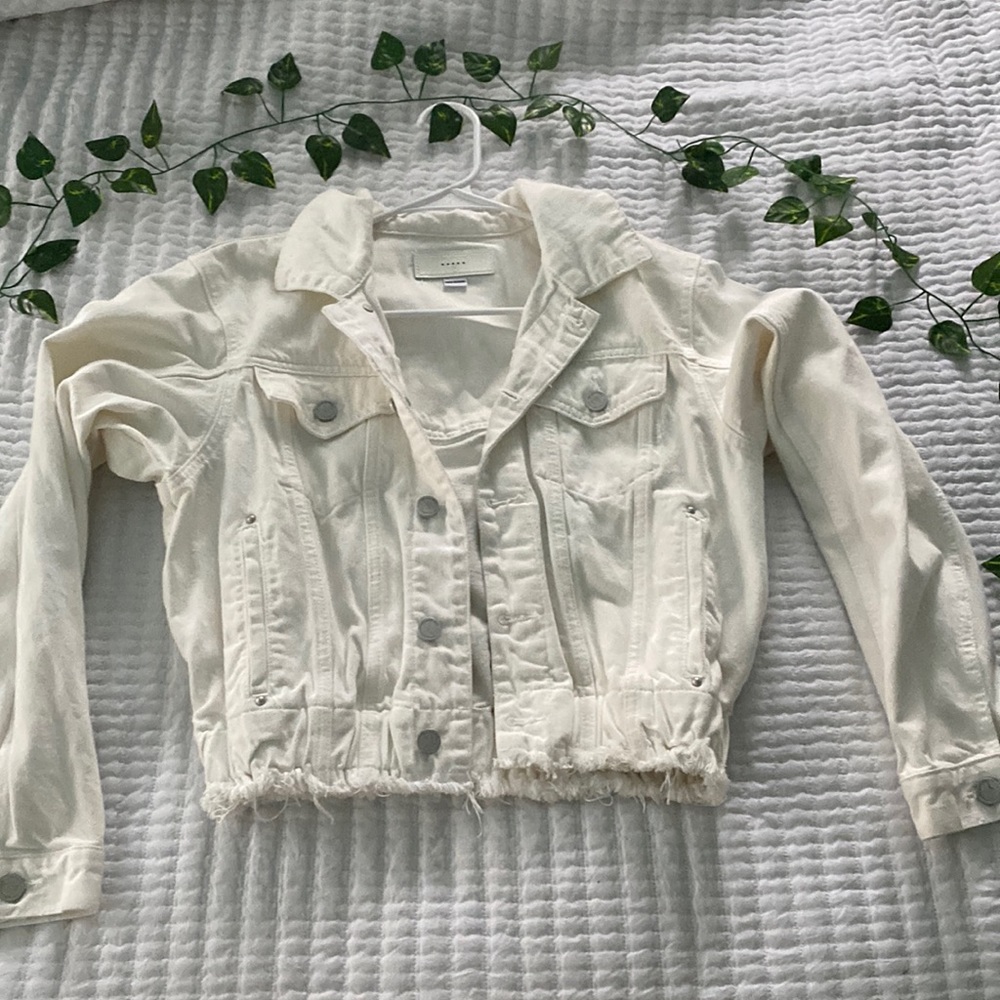 BLANK NYC White Jean Jacket